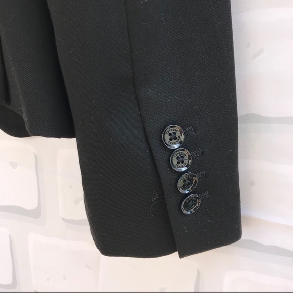 Express Notch Collar One Button Black Blazer - Picture 6 of 8